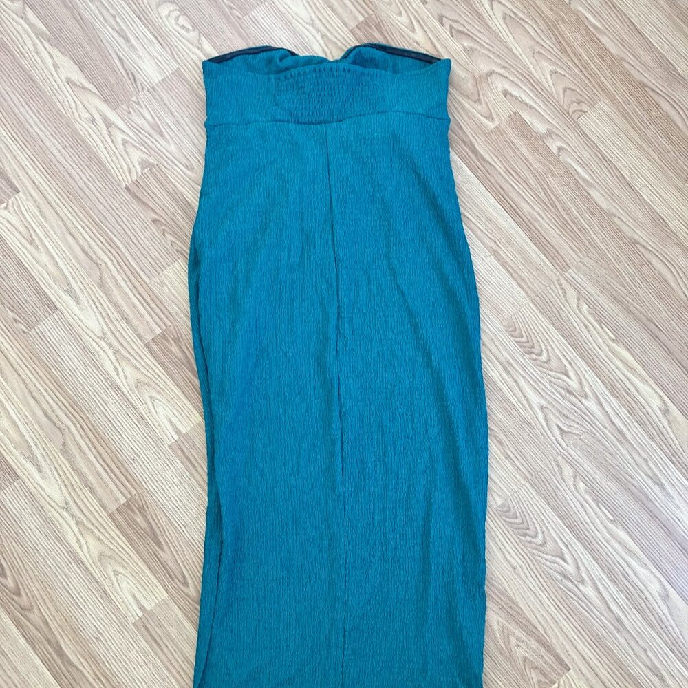 Wild Fable Womens Strapless Twist Knit Tube Midi Bodycon Dress with Slit Size XL - Picture 6 of 8